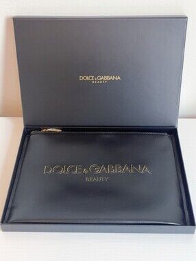 Dolce & Gabbana Beauty Black Makeup Pouch NIB